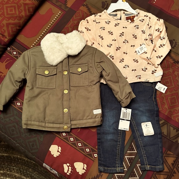 7 For All Mankind 3 pc Outfit sz 12 mo NWT - Picture 2 of 4